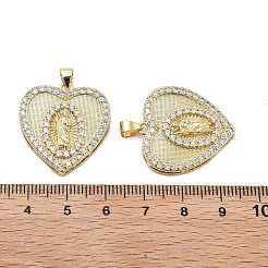 Brass Micro Pave Cubic Zirconia Pendants&nbsp;KK-Q006-22G-02
