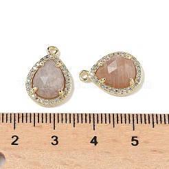 Natural Mixed Stone Faceted Teardrop Pendants&nbsp;G-U028-02G