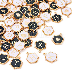 52Pcs 2 Colors Alloy Enamel Pendants&nbsp;ENAM-TA0002-97B
