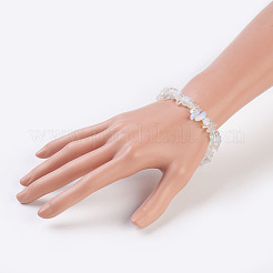 オパールストレッチブレスレット  ナゲット  2-1/8インチ（5.5cm）&nbsp;X-BJEW-JB03681-08