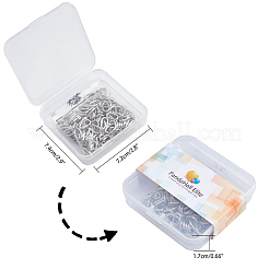 楕円形の鉄製オープン丸カン  プラチナ  11x6x1.5mm  15ゲージ  200pc&nbsp;IFIN-PH0024-44P