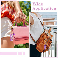 Alloy & Resin Tassel Keychainss&nbsp;AJEW-TADJ0001-20G-10