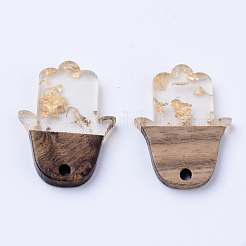 Resin & Walnut Wood Pendants&nbsp;RESI-N025-011A-A01