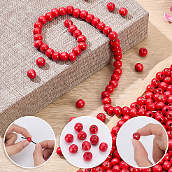 600Pcs Dyed Natural Wood Beads&nbsp;COCO-SC0002-39B