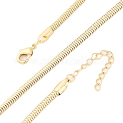 Brass Snake Chain Necklaces for Women&nbsp;NJEW-D302-72G