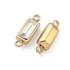 Birthstone 304 Stainless Steel Rhinestone Connector Charms&nbsp;STAS-L022-576G-02