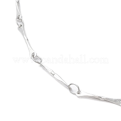 Non-Tarnish 304 Stainless Steel Bar Link Chain Necklaces&nbsp;NJEW-K249-12P