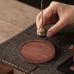2Pcs Black Walnut Wood Cup Mats&nbsp;AJEW-CL0006-41