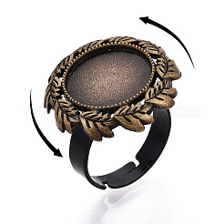 Adjustable Alloy & Iron Bezel Cup Ring Base with Rotatable Tray&nbsp;MAK-T012-01AB