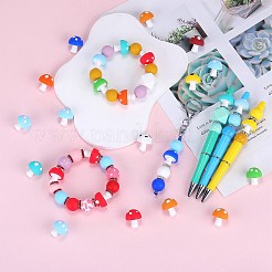 20Pcs 10 Colors Mushroom Silicone Focal Beads&nbsp;JX900A