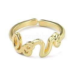 Brass Open Cuff Rings&nbsp;RJEW-B051-34G