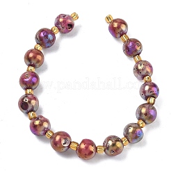 Electroplated Natural Druzy Geode Crystal Beads Strands&nbsp;G-G459-02M