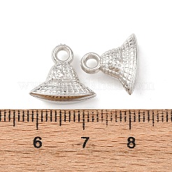 CCBプラスチックチャーム  鐘  プラチナ  13x14.5x6mm  穴：2.2mm&nbsp;CCB-I006-09P