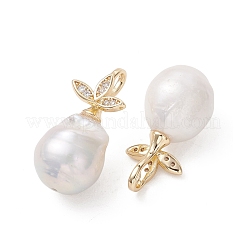 Natural Baroque Keshi Pearl Pendants&nbsp;PALLOY-JF05452