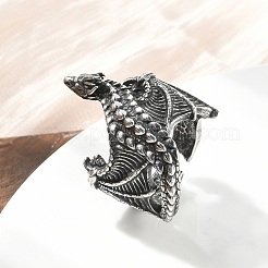 316 Surgical Stainless Steel Open Cuff Rings&nbsp;RJEW-R019-01AS-01