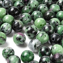 100Pcs 8mm Natural Ruby in Zoisite Round Beads&nbsp;DIY-LS0002-05