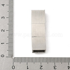 304ステンレススチール製マグネット留め具  長方形  ステンレス鋼色  45x12x5mm  穴：11x3mm&nbsp;STAS-Z147-33P-01