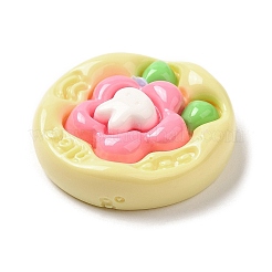 Opaque Flower Resin Cabochons&nbsp;RESI-C035-01D