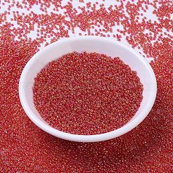 MIYUKIラウンドロカイユビーズ  日本製シードビーズ  （rr254)透明な赤ab  11/0  2x1.3mm  穴：0.8mm  約1100PCS /ボトル  10 G /ボトル&nbsp;SEED-JP0008-RR0254