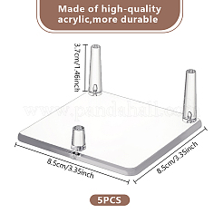 Square Acrylic Base Display Easel Stands&nbsp;ODIS-WH0030-131