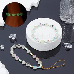 DIYジュエリー作成キット  蓄光アクリルビーズを含む  強い伸縮性のあるビーディング弾性糸  ミックスカラー  10mm  穴：2mm  50個/カラー&nbsp;DIY-PH0003-35