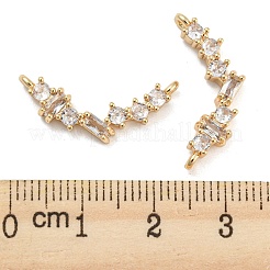 Brass Pave Clear Cubic Zirconia Pendants&nbsp;KK-Q789-43G