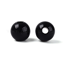 ナチュラルブラックオニキスビーズ  染め＆加熱  スムーズなラウンド  10x9~9.5mm  穴：3mm&nbsp;G-Q602-08B-05