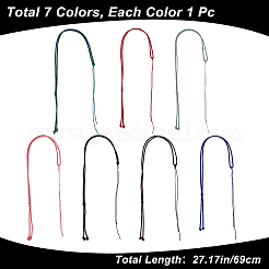 7Pcs 7 Colors Adjustable Braided Nylon Cord Necklace Making&nbsp;MAK-GF0001-04