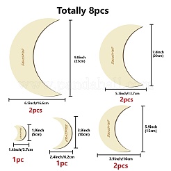 8Pcs 8 Style Wood Hoop Rings Macrame for DIY Craft Making&nbsp;DIY-WH0545-007
