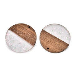 Epoxy Resin & Walnut Wood Pendants&nbsp;RESI-T057-10A