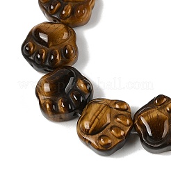 天然石タイガーアイビーズ連売り  猫の足  16x14x9.5mm  穴：1mm  約13個/連  7.20''（18.3センチメートル）&nbsp;G-M108-A09-01