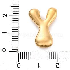304ステンレスペンダント  レターチャーム  イオンプレーティング（ip）  18KGP本金メッキ  文字y  22x15x7mm  穴：3.5x2.2mm&nbsp;STAS-S166-02G-24