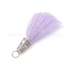 5Pcs 5 Colors Handmade Polycotton(Polyester Cotton) Tassel Pendants&nbsp;PALLOY-JF04470