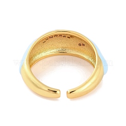 Number 3 Brass Micro Pave Clear Cubic Zirconia Open Cuff Rings&nbsp;RJEW-U009-02B-G