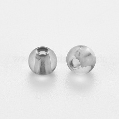 透明なアクリルビーズ  ラウンド  濃いグレー  6x5mm  穴：1.8mm  約440個/50g&nbsp;X-MACR-S370-A6mm-769