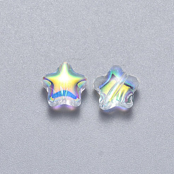 Transparent Spray Painted Glass Beads&nbsp;GLAA-R211-04-G05