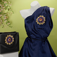 2Pcs Alloy Glass Rhinestone Cabochons&nbsp;FIND-FG0004-83G