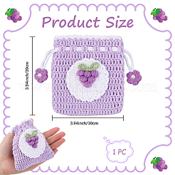 1Pc Grapes Knitting Wallet&nbsp;AJEW-GF0011-09B
