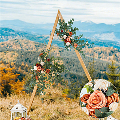 プラスチック造花と葉1セット  結婚式の家の装飾用  グリーン  660~800x665x70~75mm&nbsp;AJEW-GA0009-94