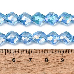 Electroplate Transparent Glass Beads Strands&nbsp;GL-CBA7A17-02A-07