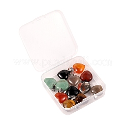 12Pcs 6 Style Natural Gemstone Pendants&nbsp;G-LS0002-10