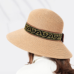 中華風レース刺繍布リボン  メタリック糸リボン  ジャカードリボン  縁起の良い雲の模様  ゴールド  3/4インチ（20mm）  約4.27ヤード（3.9m）/ pc&nbsp;OCOR-WH0067-69A