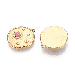 304 Stainless Steel and Rhodochrosite Pendants&nbsp;STAS-T072-08G