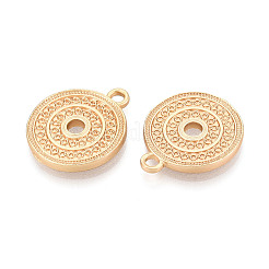 合金ペンダント  フラットラウンド  カドミウムフリー＆鉛フリー  マットゴールドカラー  21x18x2mm  穴：2.2mm&nbsp;PALLOY-N179-30MG