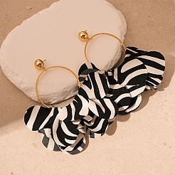 Alloy Cloth Stud Dangle Earrings for Women&nbsp;WG2935D-01