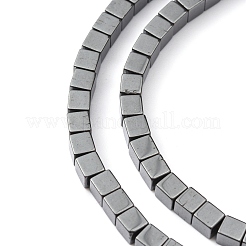 Abが非磁性の合成ヘマタイトビーズ  キューブ  ブラック  4x4x4mm  穴：1mm  約100個/連  15.75''（40センチメートル）&nbsp;Z0RMD014