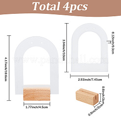 4 Bags Arch Shaped Acrylic Single Dangle Earring Display Stands&nbsp;EDIS-SC0001-16B