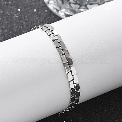 女性用 304 ステンレススチール スネークリンクチェーンブレスレット  ステンレス鋼色  7-1/8x1/8インチ（18x0.45cm）&nbsp;BJEW-F488-22P