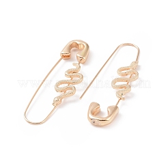 Alloy Safety Pin with Snake Hoop Earrings for Women&nbsp;EJEW-E176-01KCG