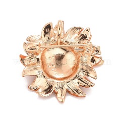 Sunflower and Bee Crystal Rhinestone Badge&nbsp;JEWB-E013-01RG